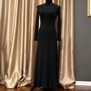 90s GOTH VINTAGE SLINKY LONG SLEEVE DRESS